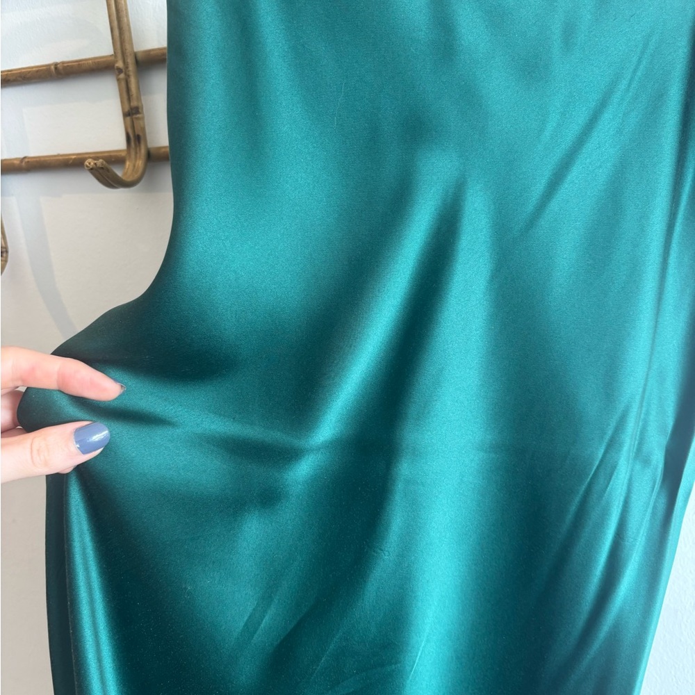 Reformation Green Silk Skirt - Picture 3 of 5
